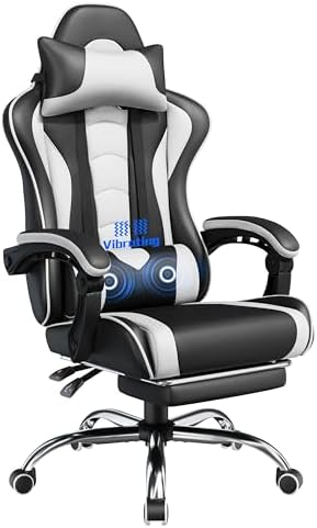 Yaheetech Silla Gaming con Masajeador y Reposapiés por 79.49€