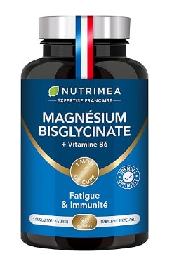 Lot de 90 Gélules Vegan de Magnésium Bisglycinate + Vitamine B6 de Nutrimea à 17,09€