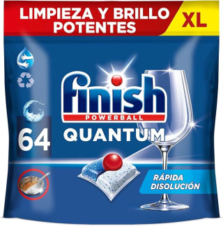 64 pastillas Finish Powerball Quantum lavavajillas por 9.65€