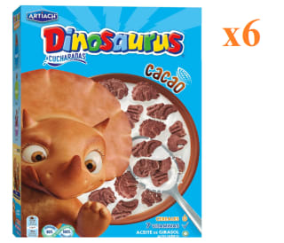 6 x Galletas de cereales a cucharadas con cacao y vitaminas Dinosaurus por 10.91€