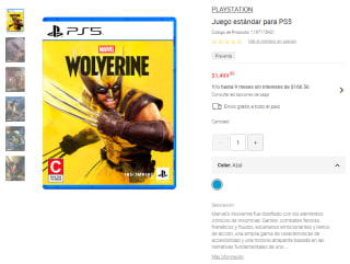 Marvel's Wolverine para PS5 por $1,499 | Oferta Liverpool