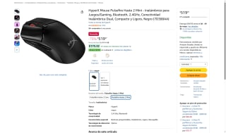 Mouse HyperX Pulsefire Haste 2 Mini por $520 | Oferta Amazon