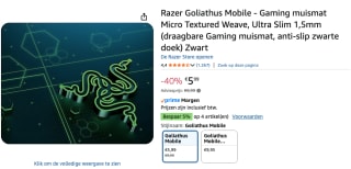 Razer Goliathus Mobile Gaming MousePad voor €5,99 bij Amazon