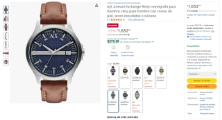 Reloj Cronógrafo Armani Exchange por $1,652 | Oferta Amazon