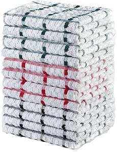Tea Towels Extra Large 70 X 40 cm Set - Assorted Colours (Pack of 9) - Sold by DreamN