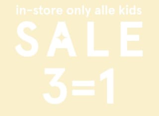 3 halen 1 betalen op alle sale kinderkleding of 20% extra korting bij 3 bij Shoeby