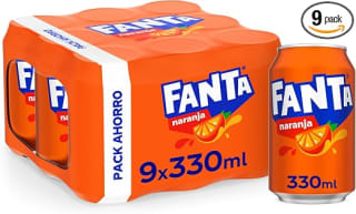 18 latas Fanta Naranja o Limón Refresco Bajo en Calorías 330 ml por 8.91€