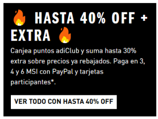 Hasta 40% de Descuento + 30% Extra AdiClub