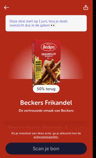 Beckers hamburgers en fricandellen gratis na cashback via Tikkie en Jumbo