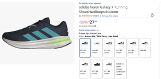 ADIDAS Galaxy 7 Hardloopschoenen voor €27,50 bij Amazon