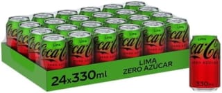 Pack 24 x 33cl de Coca-Cola Zero, Refresco de Cola Sabor Lima por 9.59€