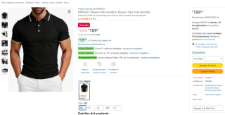KIROGILY Playera Polo Hombre por $189 en Amazon
