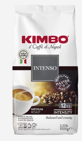Café en grain de Napoli Kimbo Intenso à 13,99€