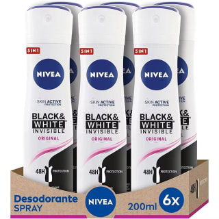 6x200ml Nivea Black & White por 11,43€