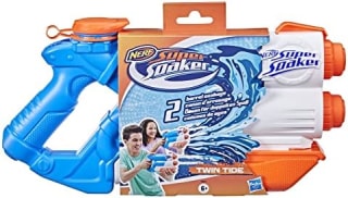 Nerf Super Soaker Twin Tide Lanzador de agua de bombeo con 2 cañones por 9.99€