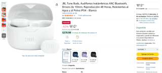 Audífonos JBL Tune Buds por $813 | Oferta Amazon