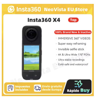 Insta360 X4 Cámara Acción 8K Impermeable 360 Batería 2290mAh por 271.82€