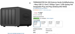 TERRAMASTER D4-320 Externe Harde Schijfbehuizing