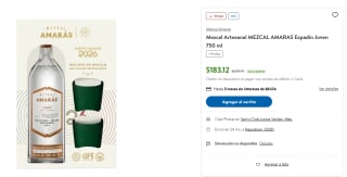 Mezcal Artesanal MEZCAL AMARAS 750ml por $179 | Sam's Club