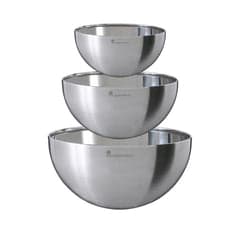 MasterPro - Juego De 3 Boles de Acero Inoxidable de 17,19 y 25cm por 7.99€