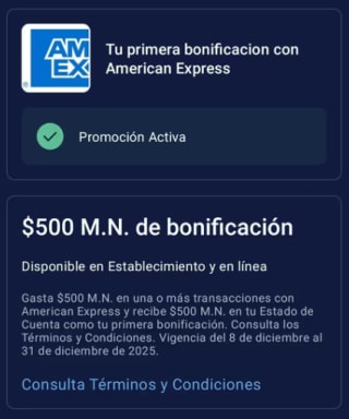 Bonificación de $500 al gastar $500 | American Express