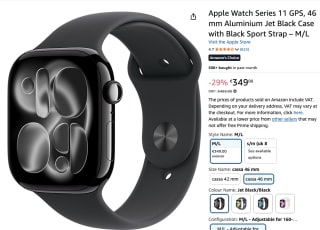 Apple Watch Series 11 GPS 46 mm voor €349 bij Amazon