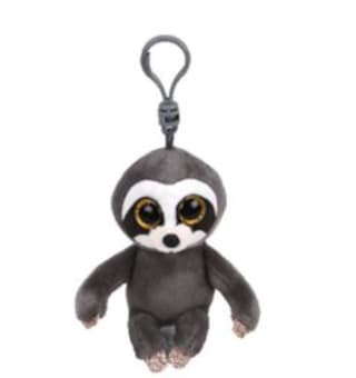 Llavero peluche Beanie Boos Dangler grey Sloth clip 10cm por 3.95€