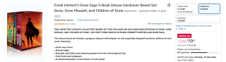 Dune Saga 3-Book Deluxe Hardcover Boxed Set voor €70,30 bij Amazon
