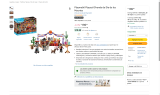 Playset Ofrenda PLAYMOBIL por $196 | Descuento Amazon