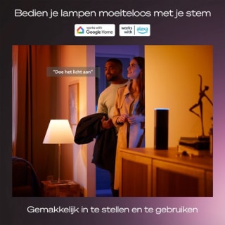 Philips Hue White and Color Starter Pack E27 1100lm 2-pack + Bridge Pro voor €119