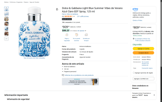 Perfume Dolce & Gabbana Light Blue 125ml por $910 | Amazon