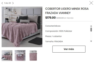 Cobertor Ligero Minsk Rosa Frazada Vianney por $179 | Privalia