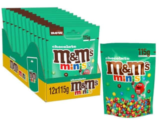 Lot de 12 sachets de 115g de M&M’S Minis bonbons chocolat au lait à 11,29€