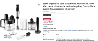Bosch Staafmixer ErgoMaster Serie 6 MSM6M673 voor €92,99 bij Amazon