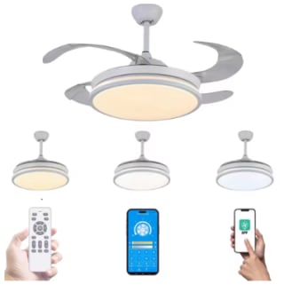 Ventilador de techo con luz LED 36W en 3 Temperaturas de Luz por 34.80€