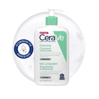 CeraVe, Gel Limpiador Espumoso, Elimina el exceso de grasa, 473 ml por 8.79€