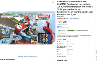 Carrera FIRST Racebaan (Mario Kart) voor €20,45