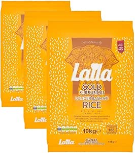 Laila Gold Basmati Rice 10kg x3 (30kg Total) – £36.45 at Amazon