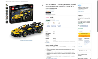 LEGO Technic Bugatti Bolide por $809 | Oferta Amazon