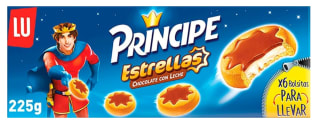 Príncipe Galletas Cubiertas de Chocolate con Leche y Crema con leche 225g por 1.54€