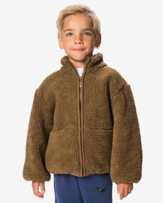 Teddy vest paars, blauw of olijf voor €19,99 bij HEMA