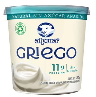 Yoghurt Griego Natural sin Azúcar Alpura 750g por $43 en Soriana