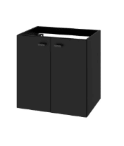 Meuble sous vasque suspendu noir mat 2 portes l.60 x H.60 x P.45 cm à 40,79€