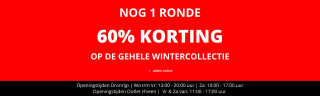 60% korting op de gehele wintercollectie