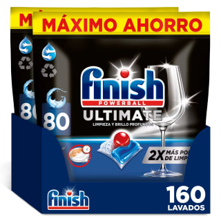 Finish Powerball ULTIMATE 160 pastillas lavavajillas aroma regular por 27,17€