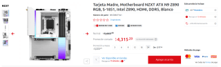 Motherboard NZXT ATX N9 Z890 RGB, S-1851 Intel Z890 DDR5 por $4,315 | Digitalife