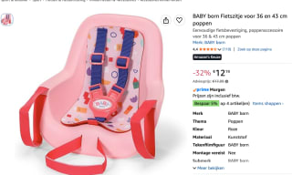 Baby Born Fietsstoeltje Voor Poppen voor €12,19 bij Amazon