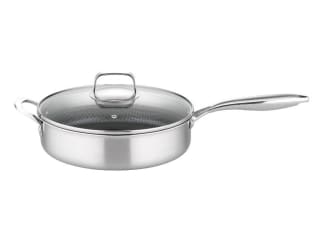 Poêle en acier inoxydable avec couvercle à 44,99€