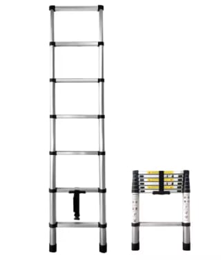 Escalera Telescópica de Acero Galvanizado Plegable y Extensible 2,0 m por 26.26€