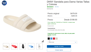 DKNY Sandalia por $199 | Oferta Costco